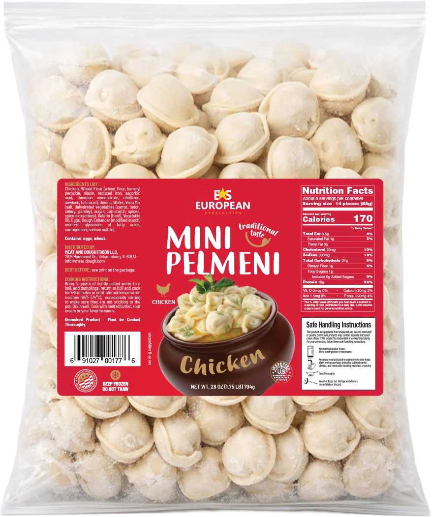 European Specialties Chicken Mini pelmeni, 1.75 lb (794 g)